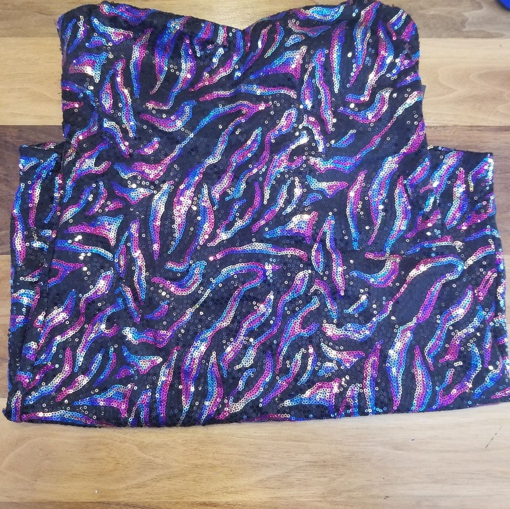 Strapless Mini Dress Club Vegas Medium